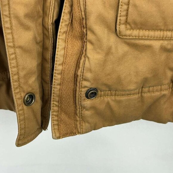 Vintage The North Face Women's Size XS Tan Hooded Parka Coat Button & Full Zip - Picture 13 of 16